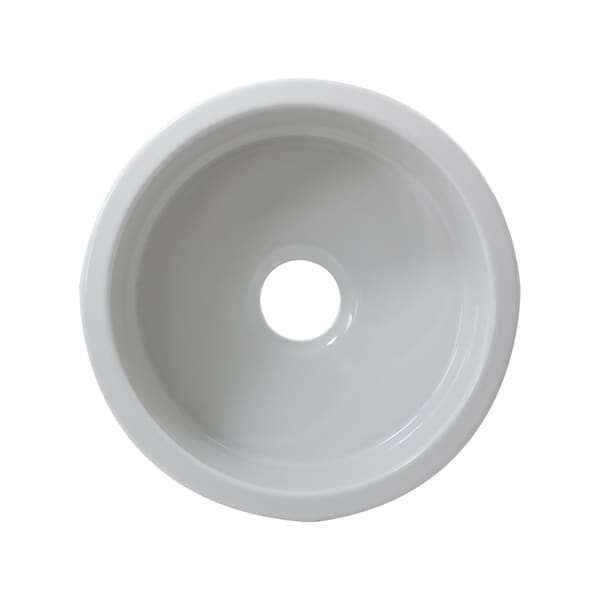 Nantucket Sinks 18 inch Fireclay Round Bar-Prep Sink Hyannis-18 - main